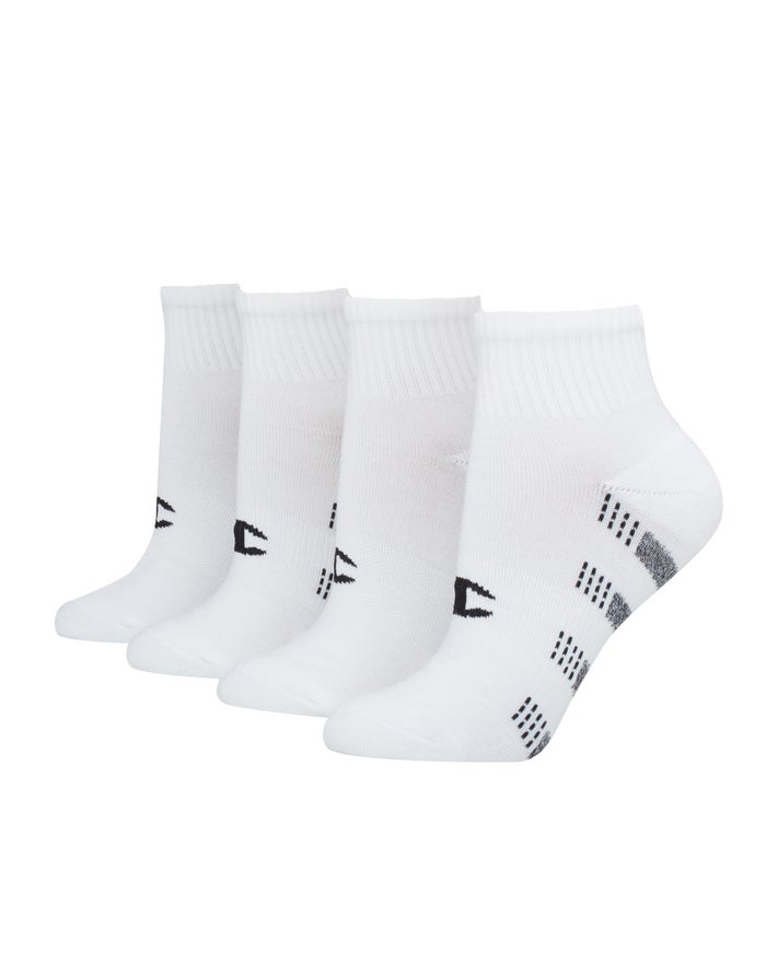 Sosete Champion Performance Ankle 6-Pairs Dama Albi - Romania ZCBQKIH-13